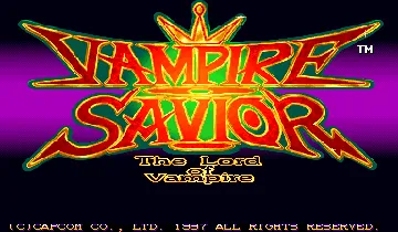 Vampire Savior: The Lord of Vampire (Euro 970519) screen shot title